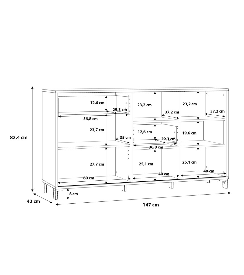 Aparador industrial FOLKE