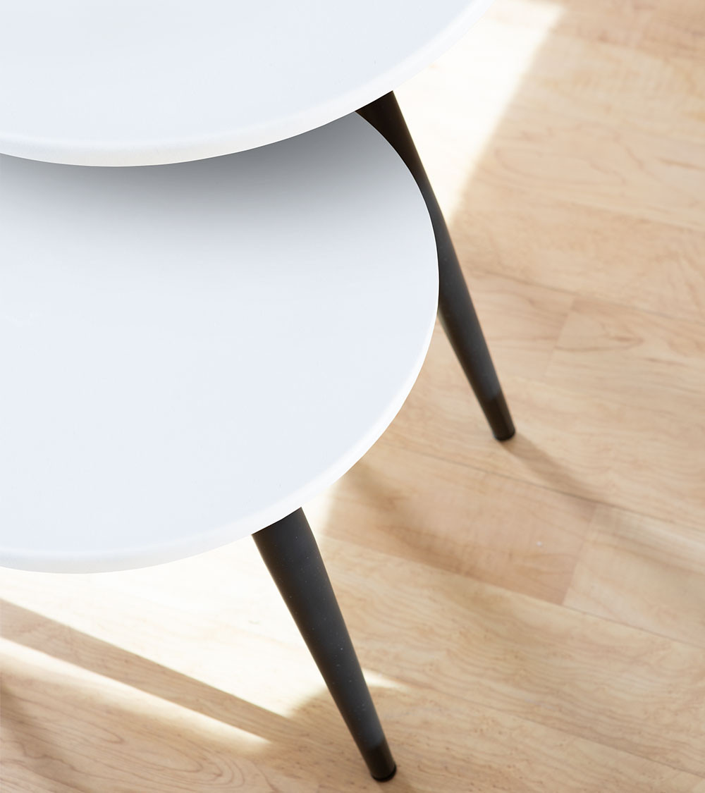 Set 2 mesitas auxiliares redondas DANDI