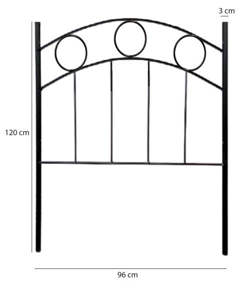 Cabecero cama juvenil en hierro fundido YORKER