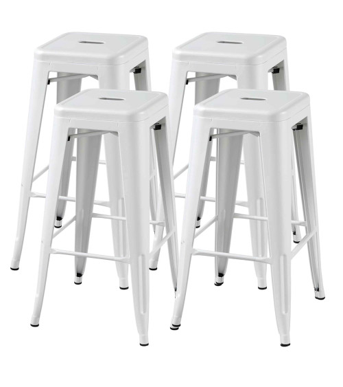 Taburetes metálicos industrial pack de 4 unidades