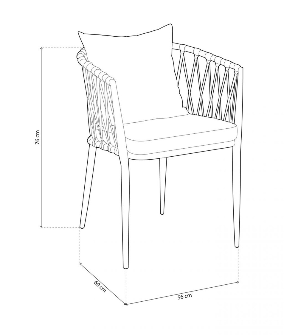 Pack de 4 Sillones Breza color arena