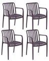 Silla Serena pack de 4 sillas con brazos de polipropileno