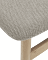 Pack de 2 Sillas de comedor Honey de Tela Beige y Madera Natural