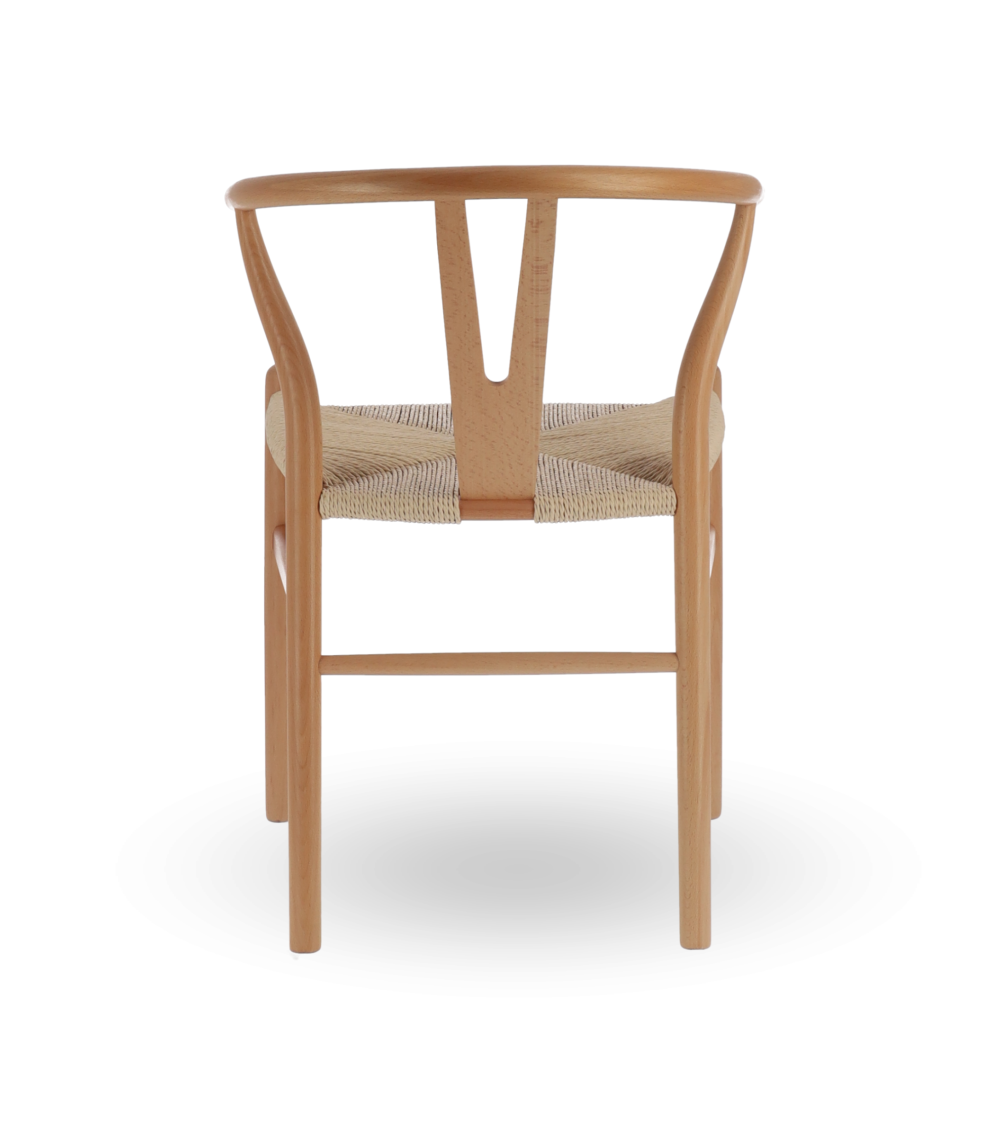 Pack de 2 Sillas Otti de Madera Natural con Asiento Trenzado - Estilo Nórdico