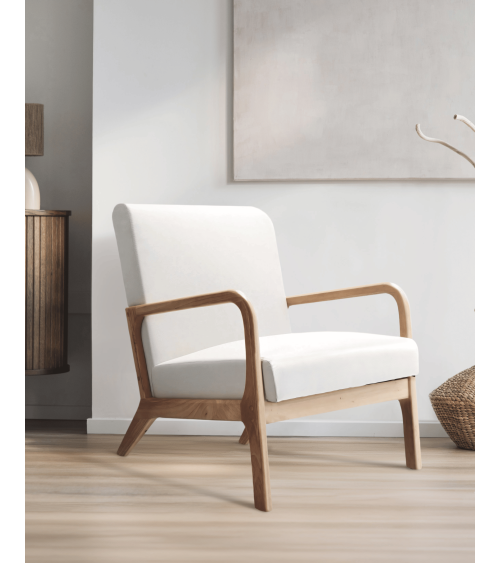 Butaca Nicole nórdica con cojín lumbar – Tapizado antimanchas