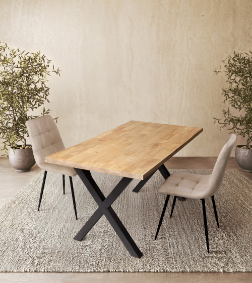 Mesa de comedor Bilbao - patas en X 4 – 6 comensales