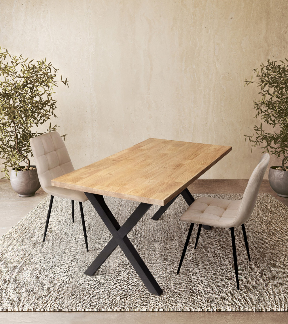 Mesa de comedor Bilbao - patas en X 4 – 6 comensales