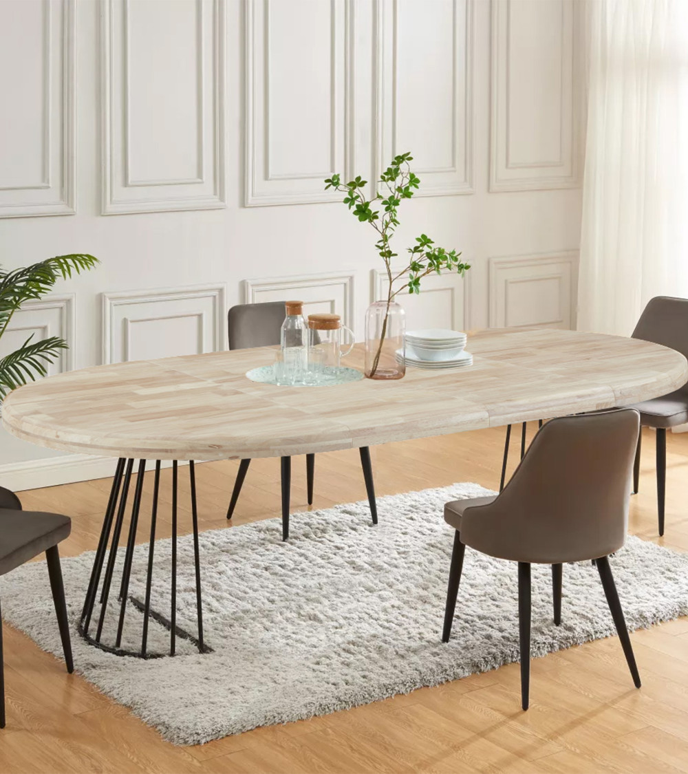 Mesa de comedor redonda extensible Jail – Diseño moderno y práctico