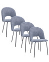 Sillas de comedor CECILE – Pack 4 uds. | Diseño elegante y tapizado cómodo