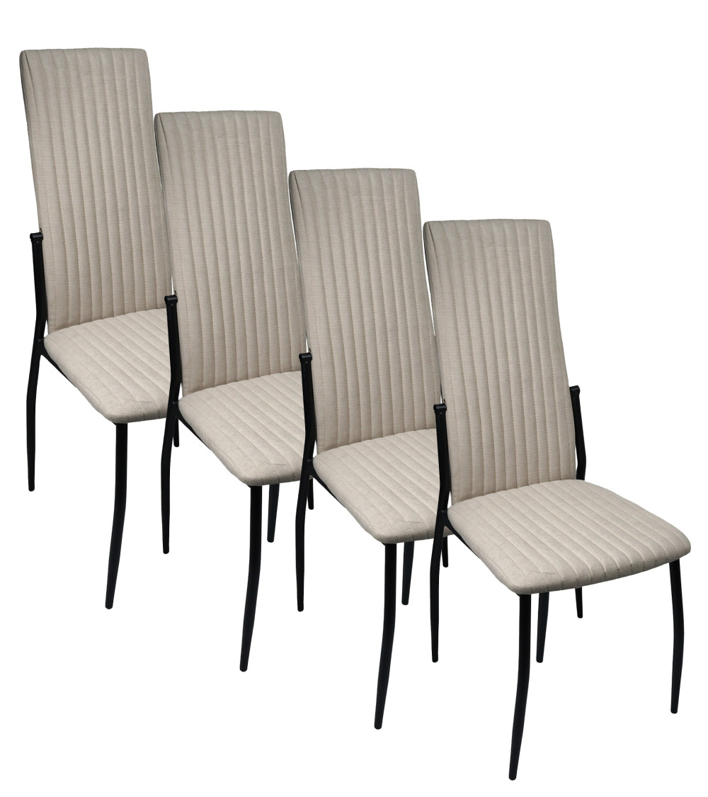 Pack 4 sillas tapizadas TASYA