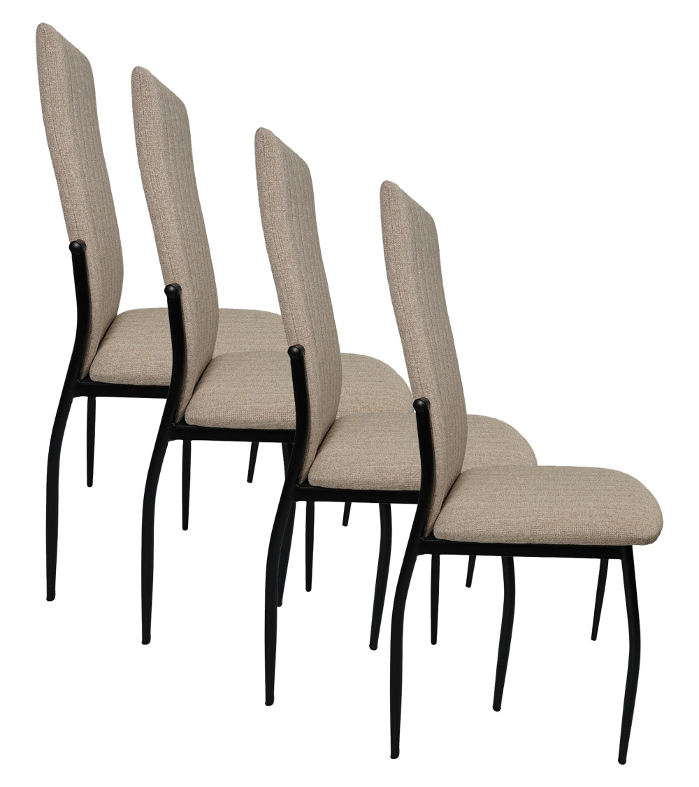 Pack 4 sillas tapizadas TASYA