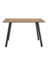 Mesa comedor Emma – Roble y metal negro | Moderna y funcional