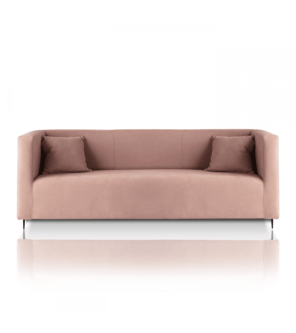 Sofá 3 plazas terciopelo rosa Happiness Pink