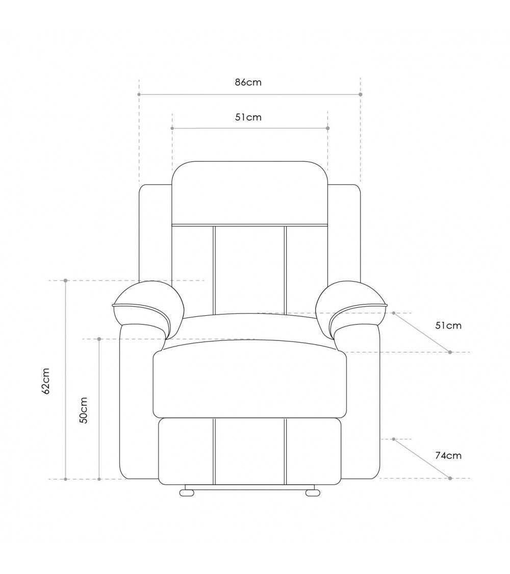 Sillón Relax Reclinable REIMON, apertura por palanca