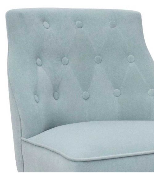 Butaca terciopelo Mary, con patas de madera