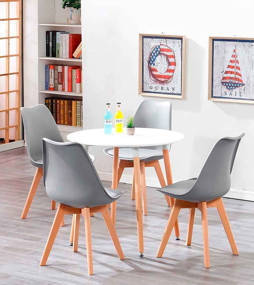 Sillas estilo nórdico baratas, Pack 4 sillas TULIPA - HOME HEAVENLY