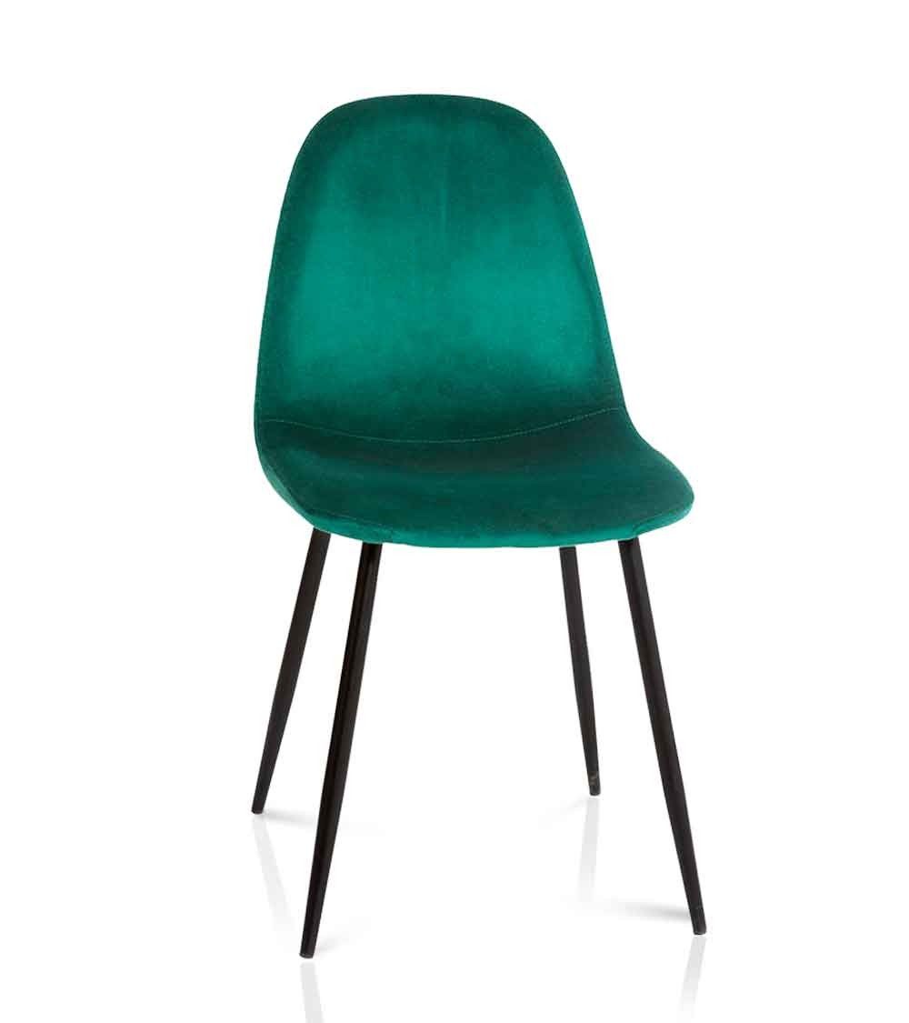 Sillas de comedor de terciopelo SWEDEN - Pack 4 Uds.