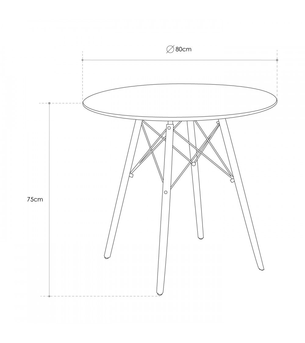 Mesa comedor redonda NÓRDICA