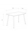 Mesa comedor rectangular NÓRDICA