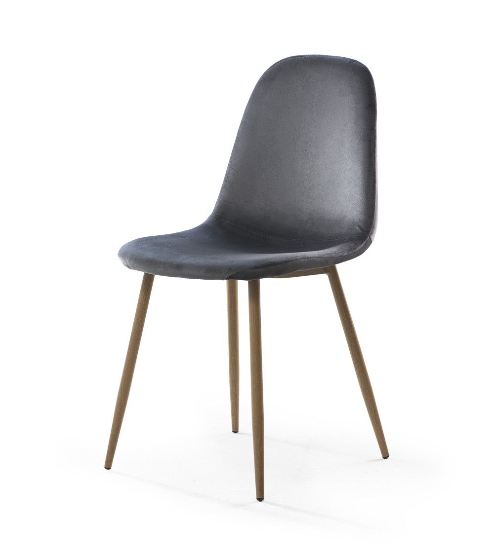 Sillas de comedor de terciopelo SWEDEN - Pack 4 Uds.