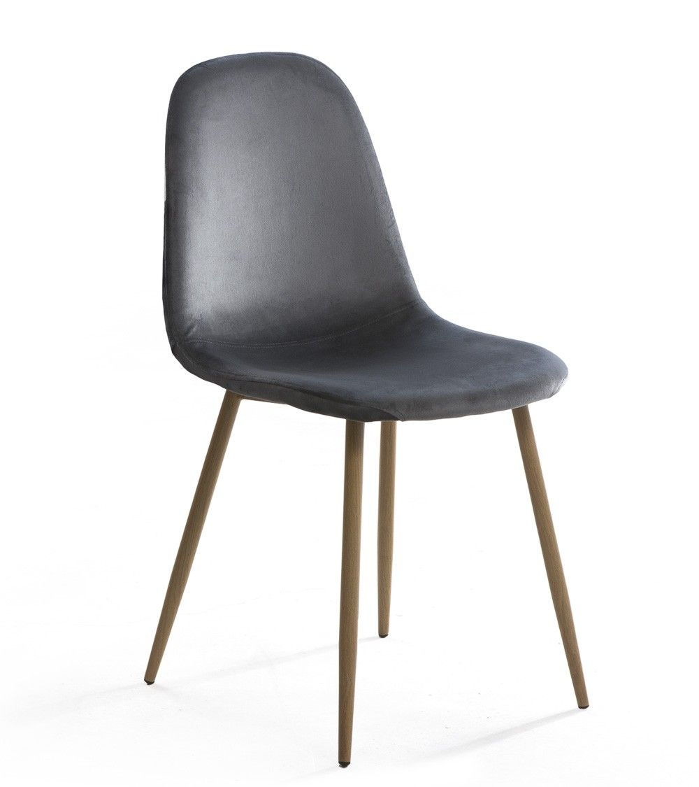 Sillas de comedor de terciopelo SWEDEN - Pack 4 Uds.