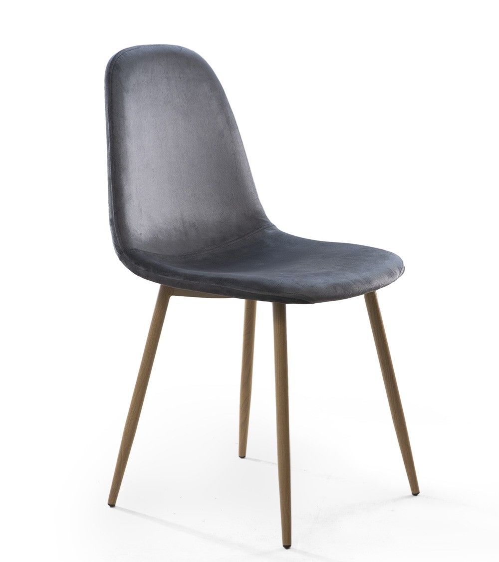 Sillas de comedor de terciopelo SWEDEN - Pack 4 Uds.