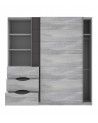 Armario 200 cm puertas correderas + cajonera SATURN