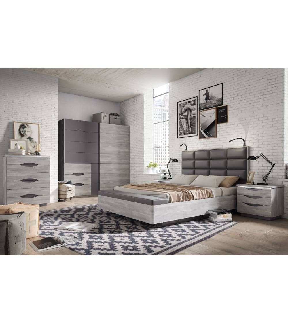 Armario 200 cm puertas correderas + cajonera SATURN