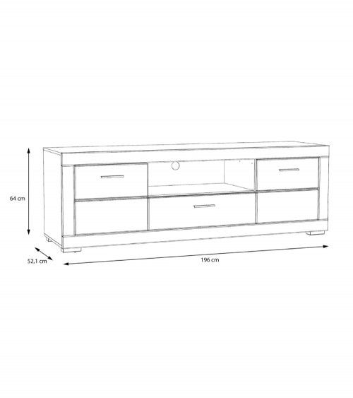 Mueble TV blanco SNOW
