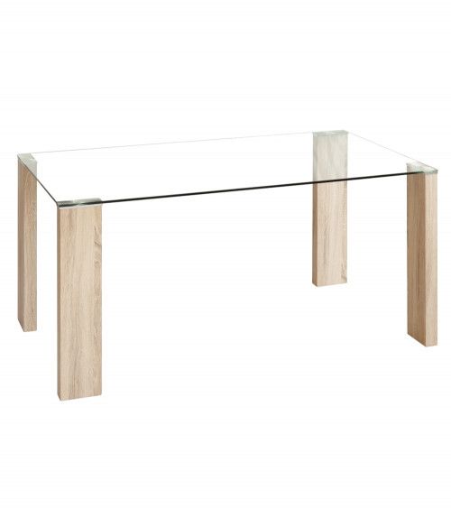 Mesa comedor rectangular cristal CANNES