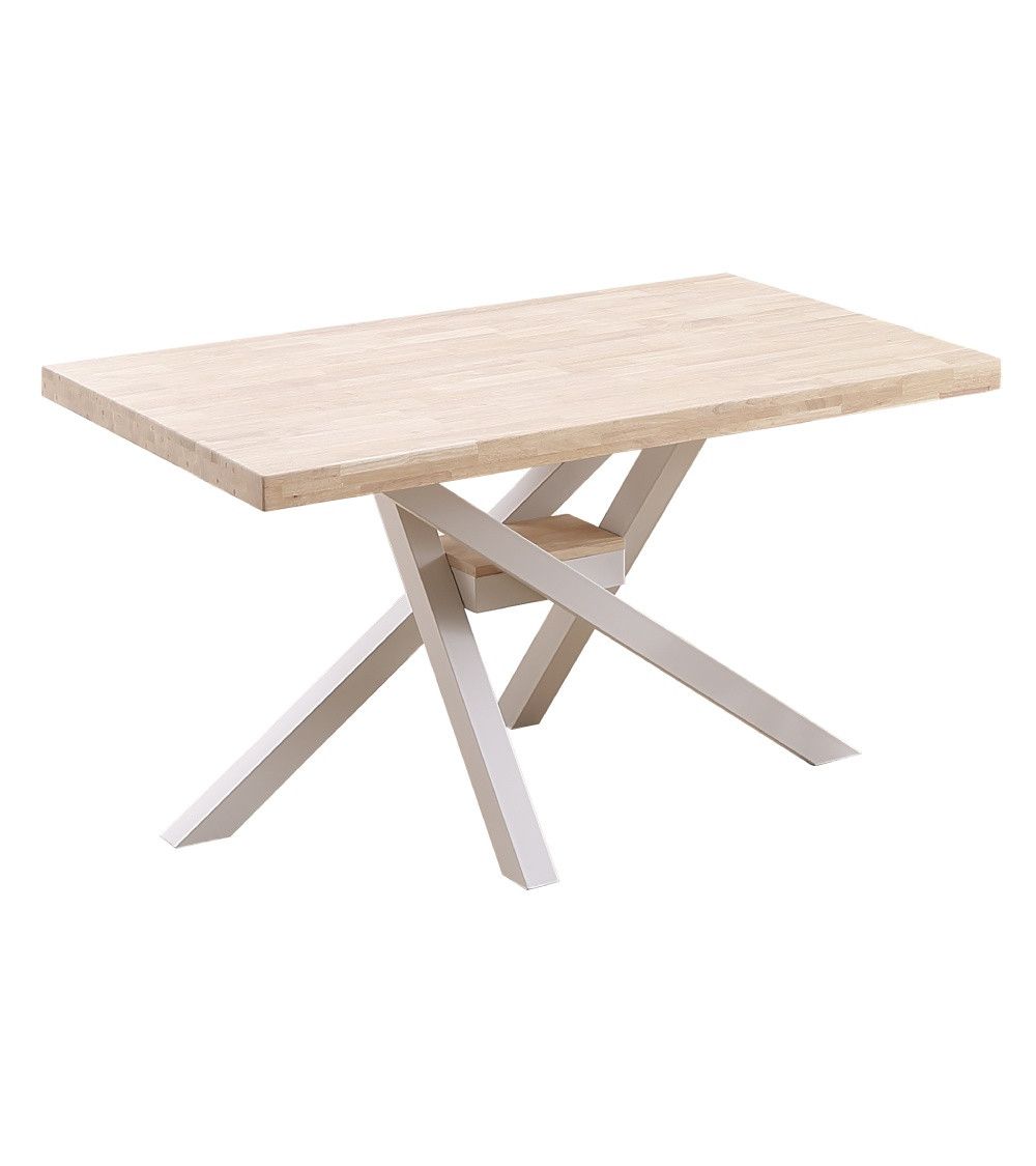 Mesa comedor industrial GAEL patas metal cruzadas