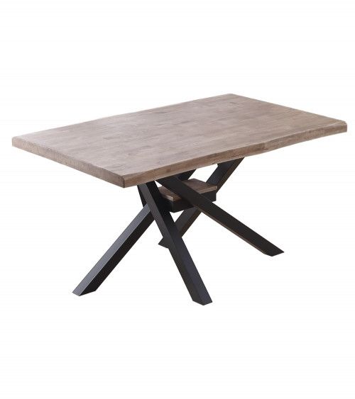 Mesa comedor industrial GAEL patas metal cruzadas