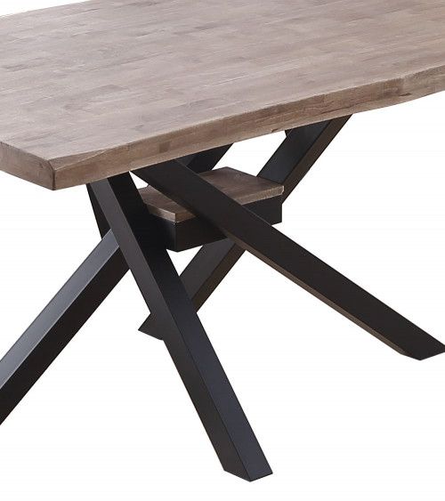 Mesa comedor industrial GAEL patas metal cruzadas