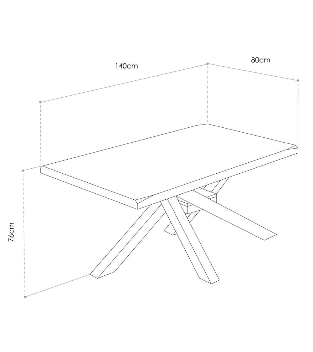 Mesa comedor industrial GAEL patas metal cruzadas