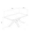 Mesa comedor industrial GAEL patas metal cruzadas
