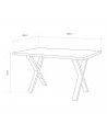 Mesa comedor industrial pata 'X' LINUS