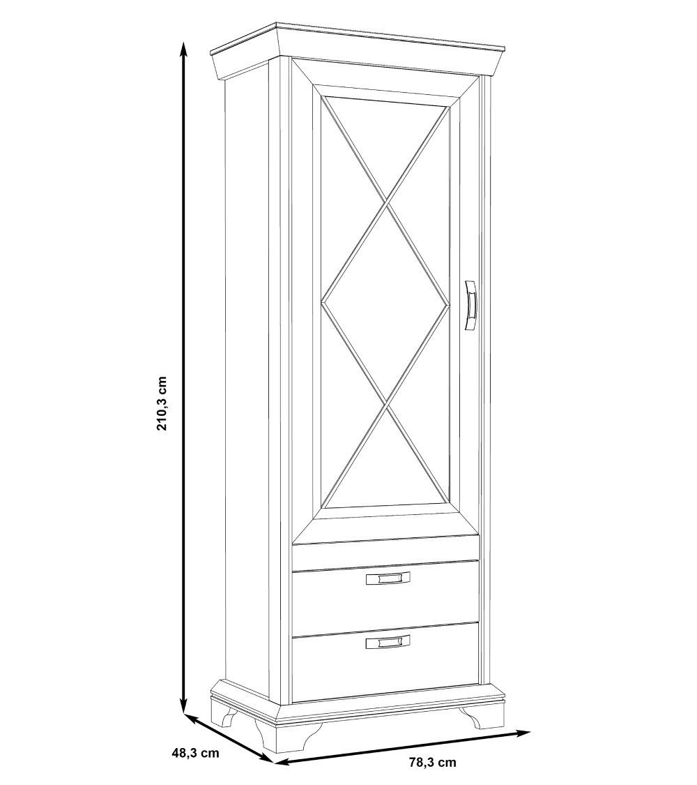 Vitrina alta de salón-comedor KAREN