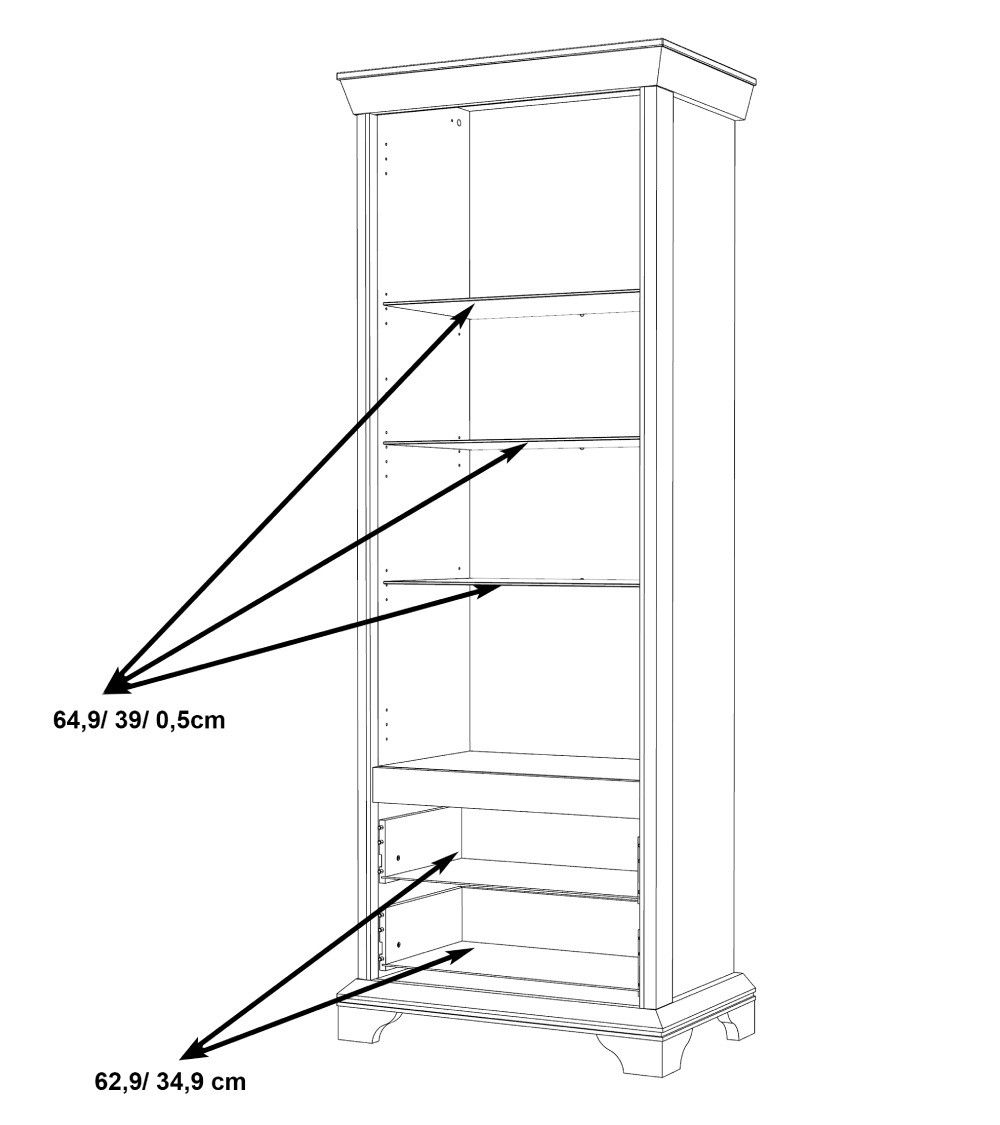 Vitrina alta de salón-comedor KAREN