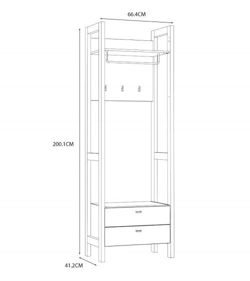 Mueble perchero para recibidor BJORN