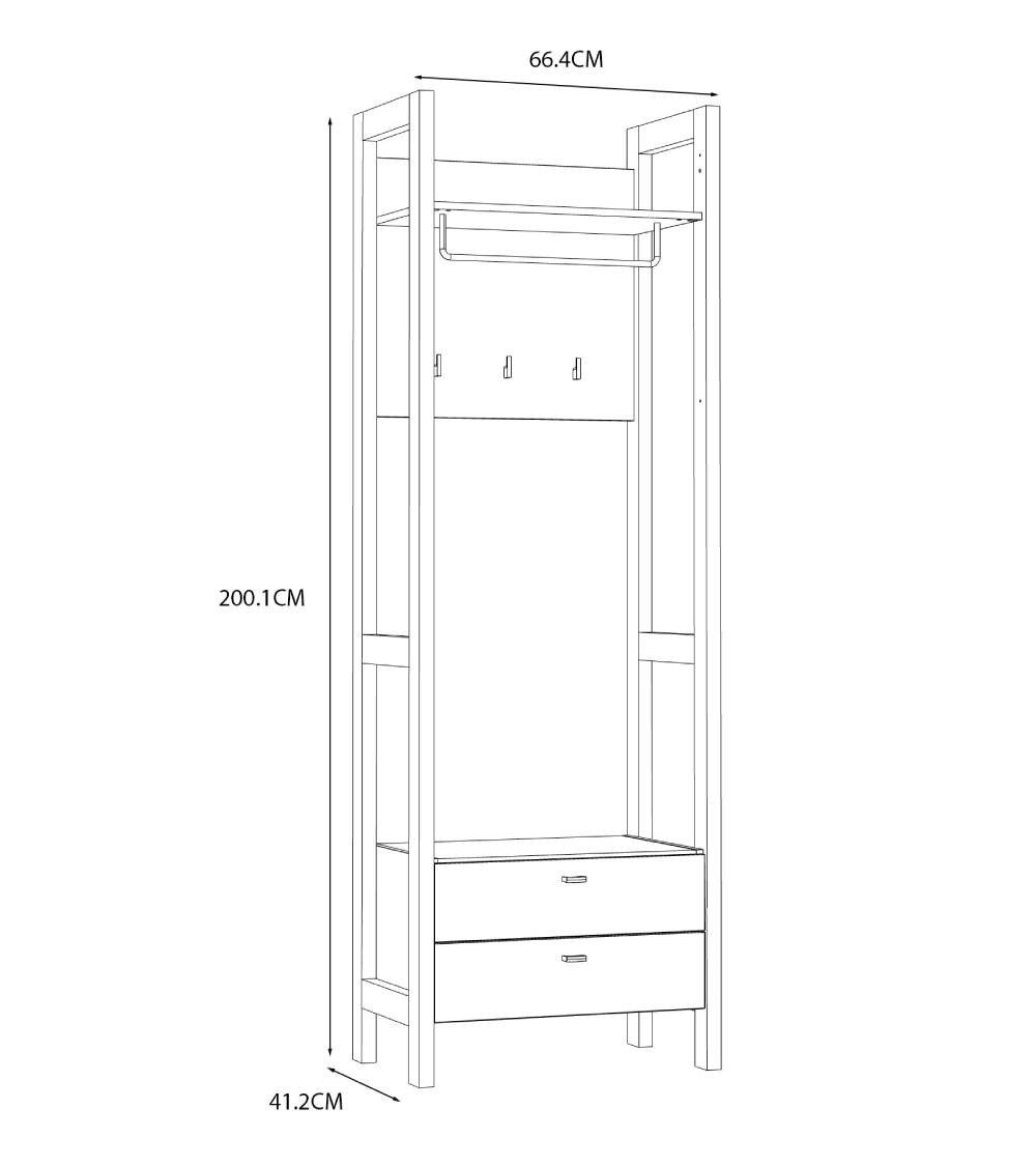 Mueble perchero para recibidor BJORN