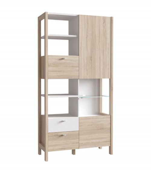 Vitrina doble alta BJORN estilo nórdico