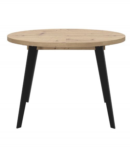 Mesa comedor redonda extensible industrial LOKI