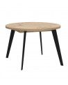Mesa comedor redonda extensible industrial LOKI