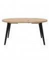 Mesa comedor redonda extensible industrial LOKI
