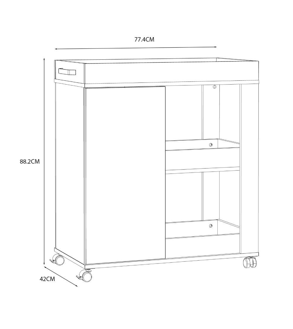 Mueble bar con ruedas RONY