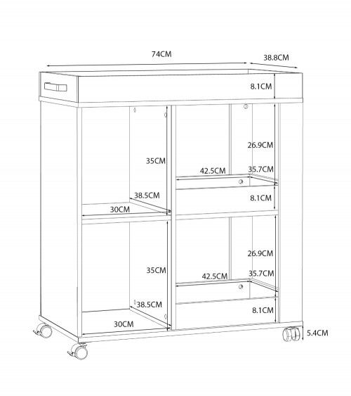 Mueble bar con ruedas RONY