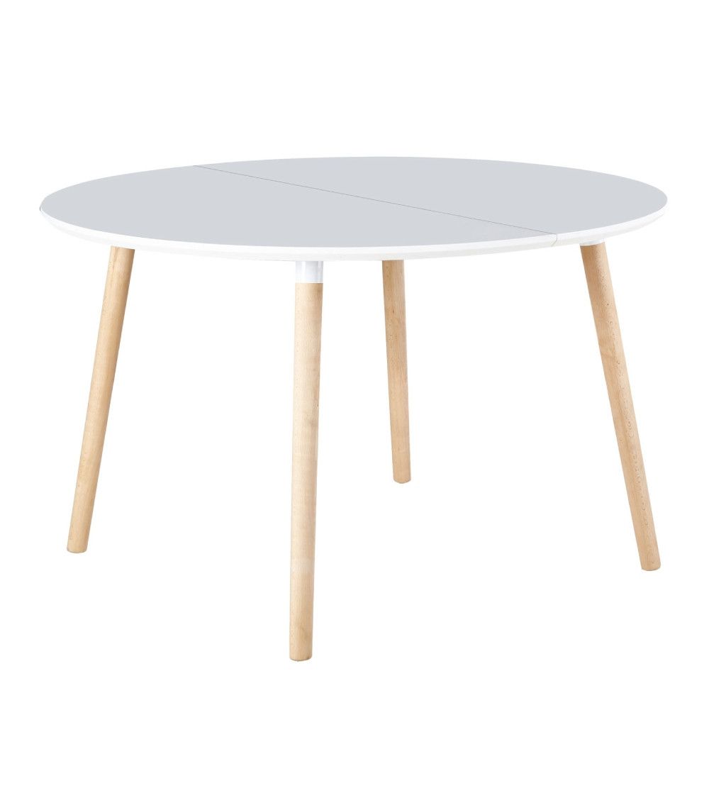 Mesa comedor redonda extensible NÓRDICA