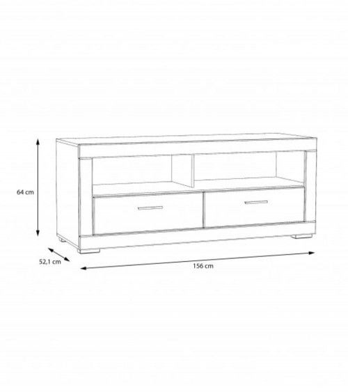 Mueble TV blanco SNOW 156 cm
