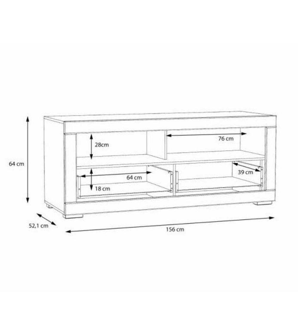 Mueble TV blanco SNOW 156 cm
