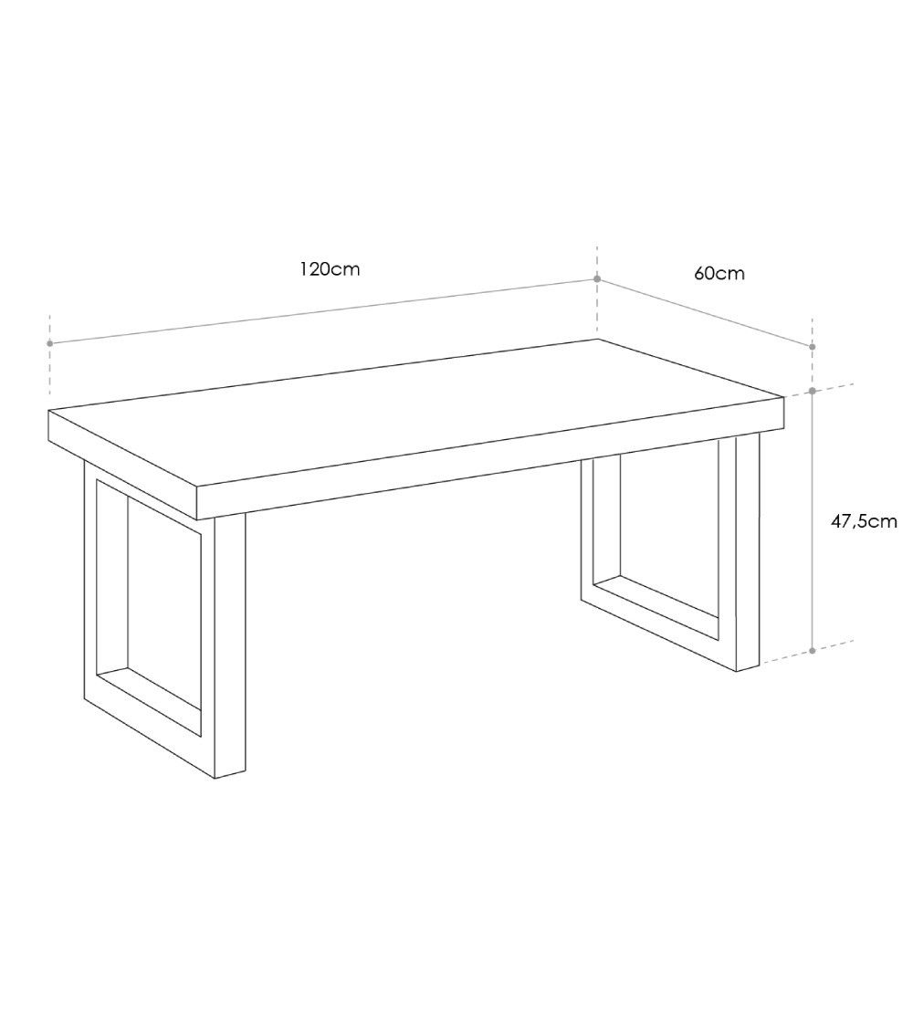 Mesa de centro elevable DAREK, madera industrial